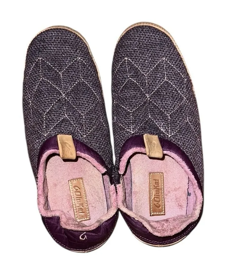 Olukai Women’s Purple Cozy Slippers Size 8 Purple