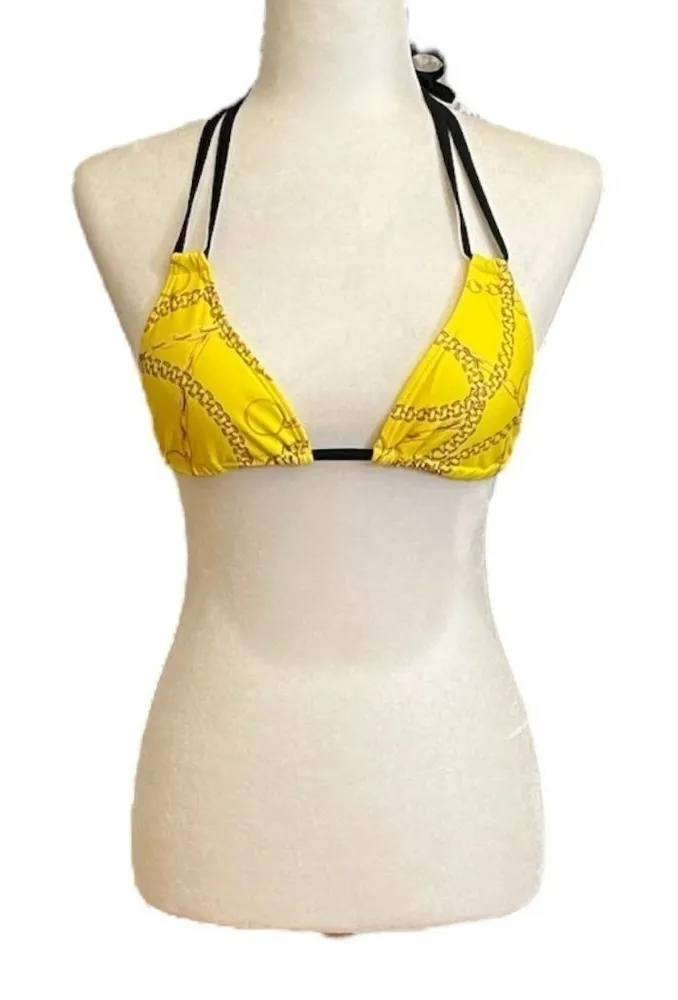 3 Piece Bikini Cover Up Yellow Size M Size M