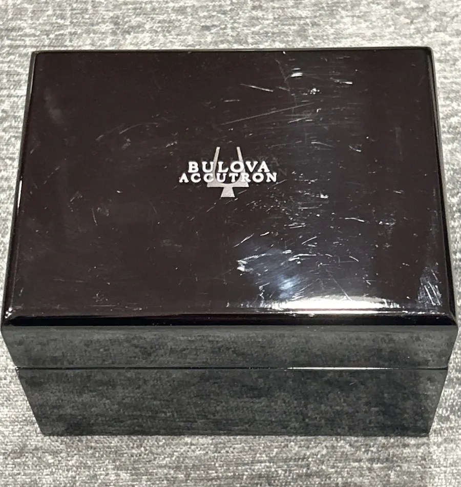 Empty Lacquered Bulova Accutron Watch Box - Box Only