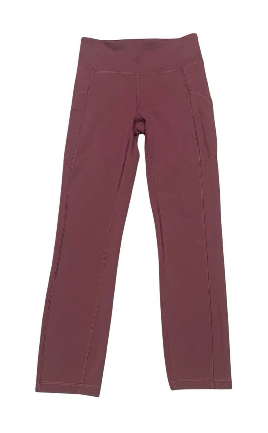 Lululemon Invigorate High-Rise Crop 23" Align Leggings Burgundy Women's 4 W6BDV