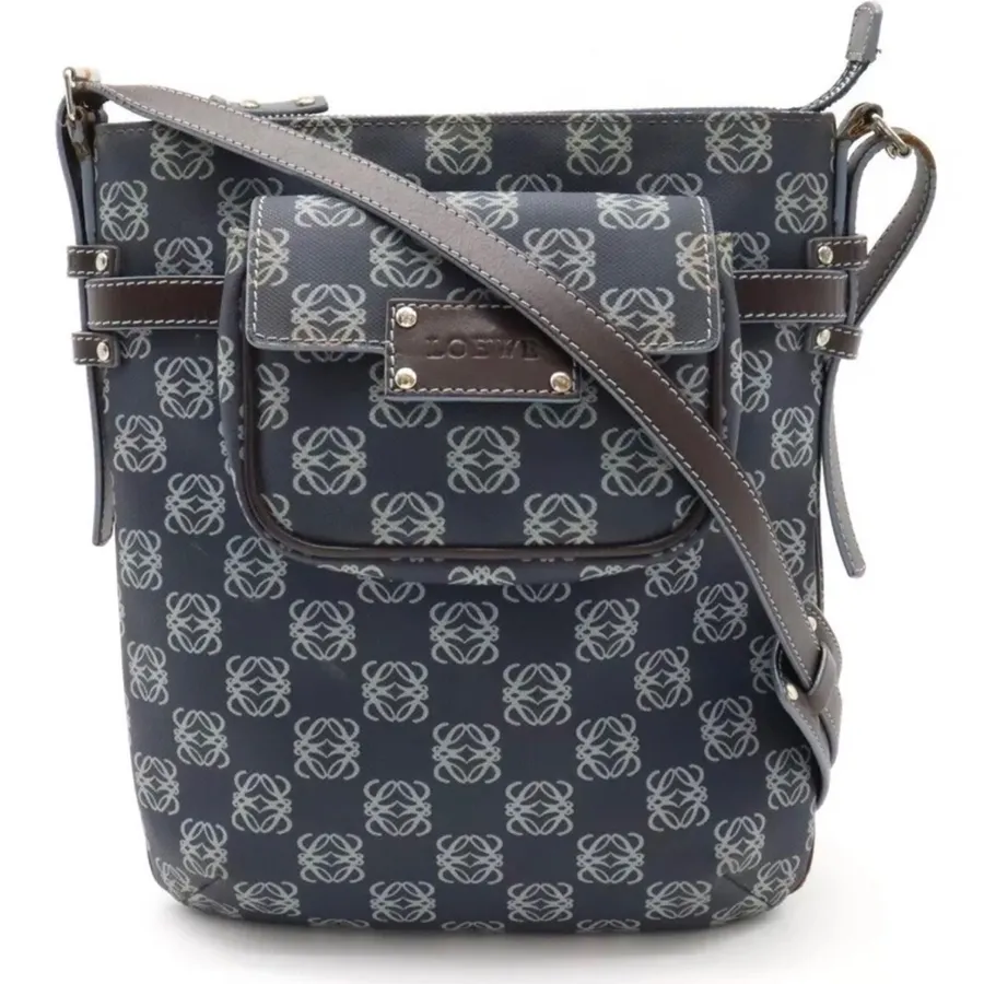LOEWE Anagram Crossbody Messenger Bag with Removable Matching Pouch On Front
