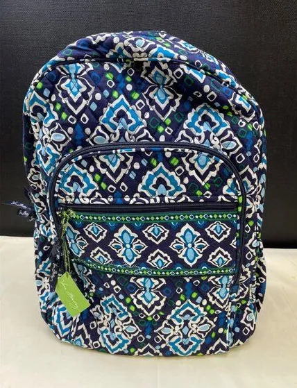 Vera Bradley Ink Blue Women's Floral Campus Backpack SKU 6098