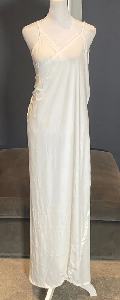 Women’s Swimwear Beach Cover Up Wrap with Spaghetti Straps in Cream Size XL NWT