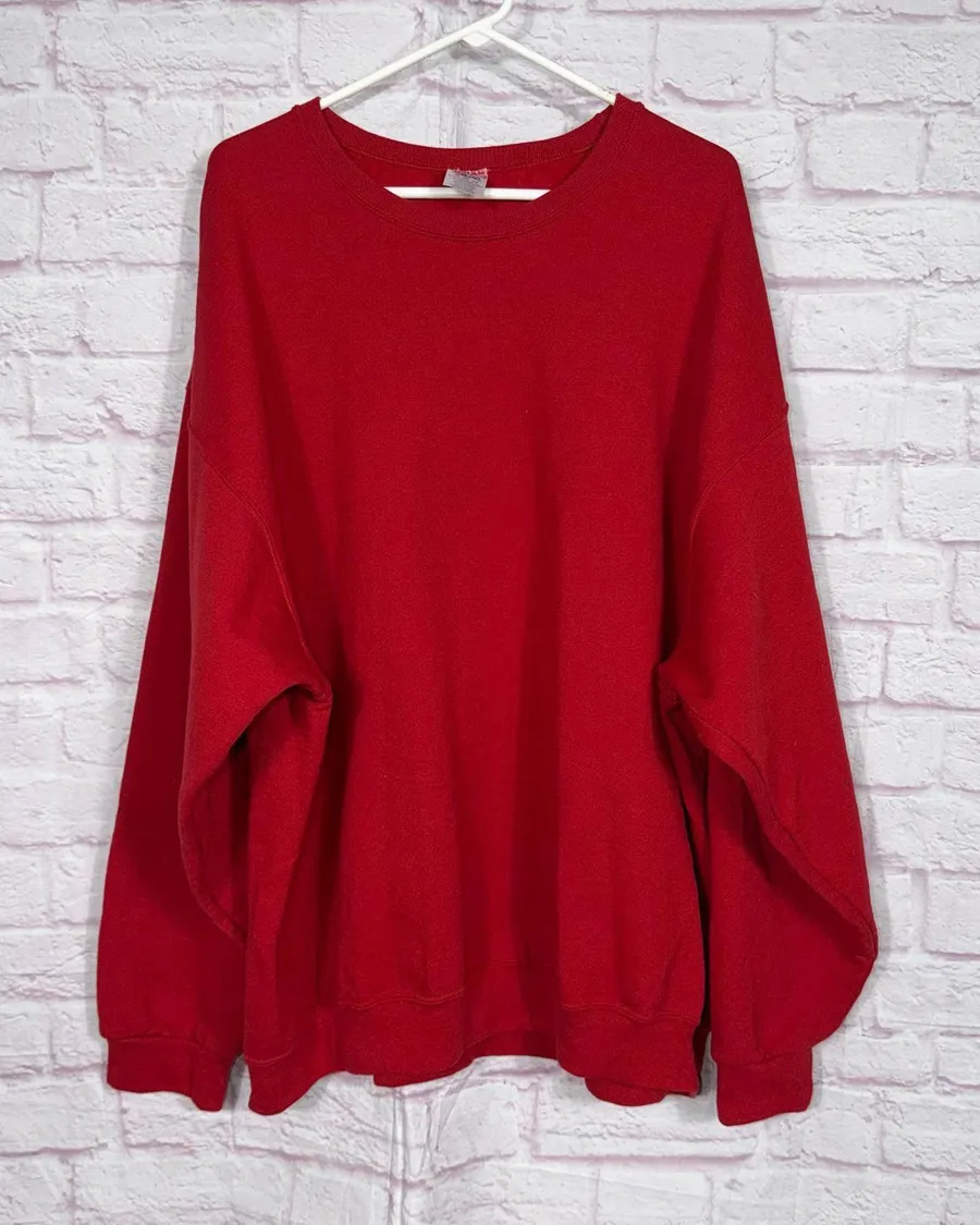Jerzees NuBlend Red Crewneck Sweatshirt 3XL