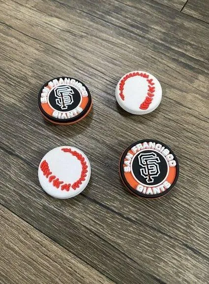 San Francisco Giants Baseball Team Charm For Crocs Shoe Charms - 4 Pieces