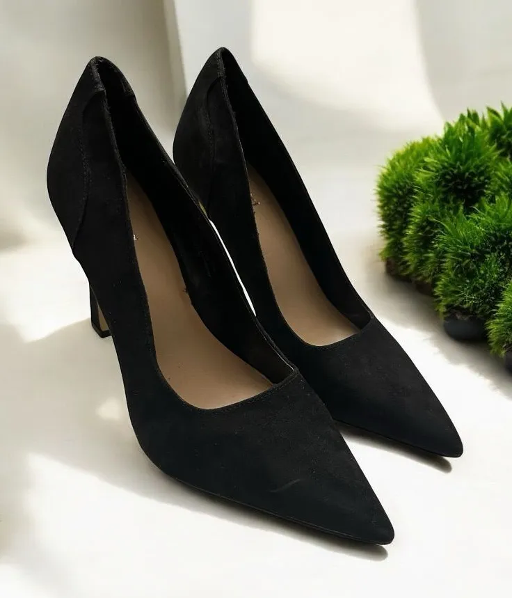 Abound Nattie Pointed Toe Pumps Black 8.5M Womens Stiletto Heels ABNATTIE-FAB