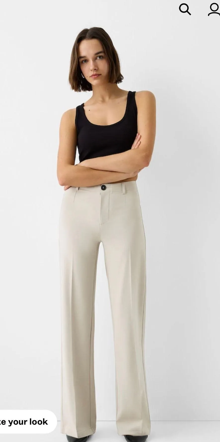 Wide-leg Tailoring Pants