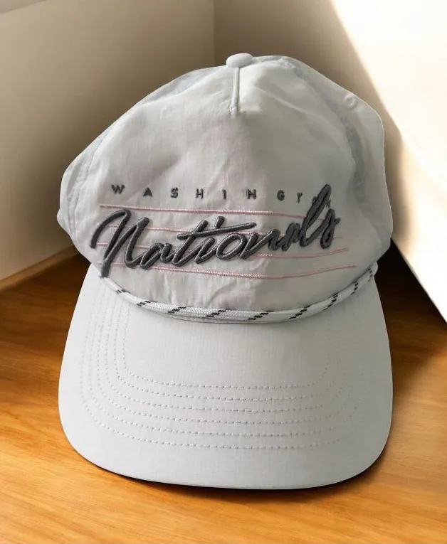 WASHINGTON NATIONALS MLB Unisex Throwback Retro Baseball Hat Cap White
