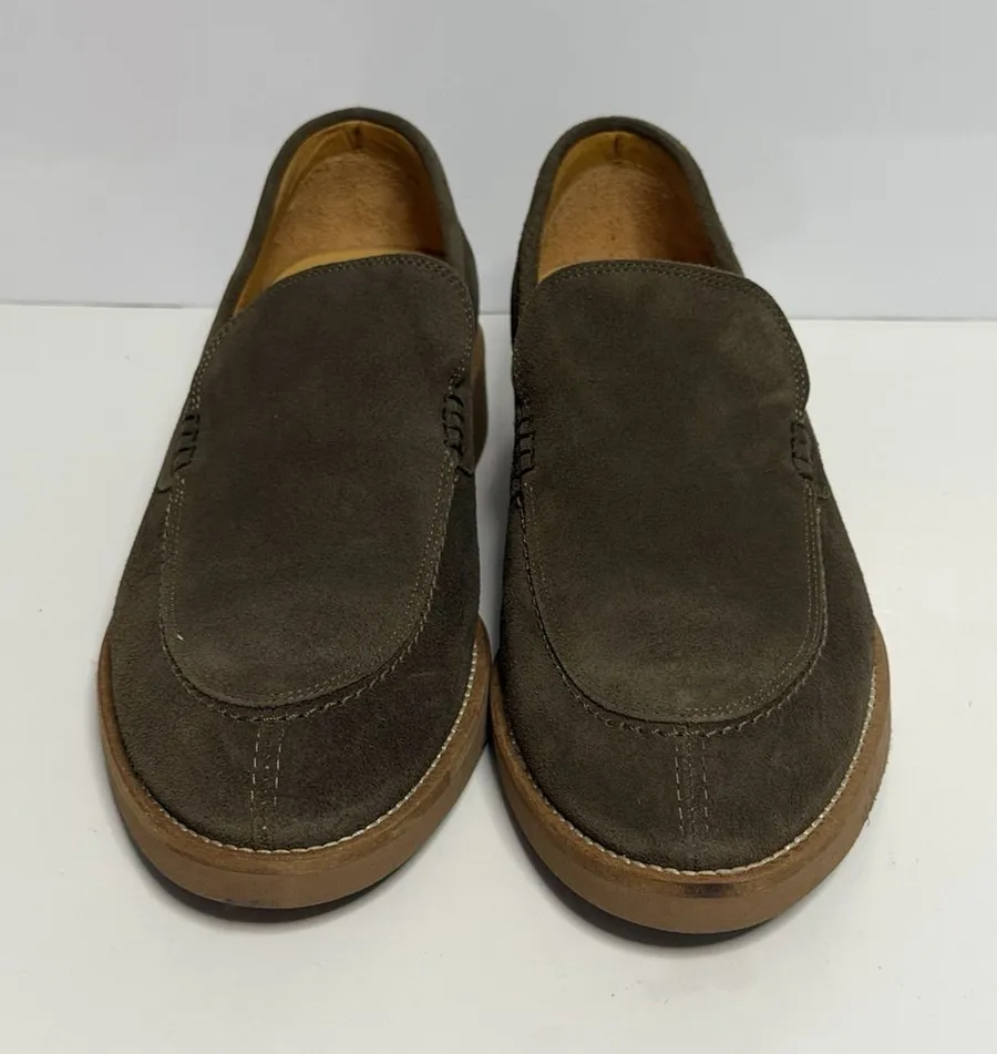 Vince Camuto VM-Arleigh Cow Brown Leather Slip Loafers Men's Shoes SZ 8 New