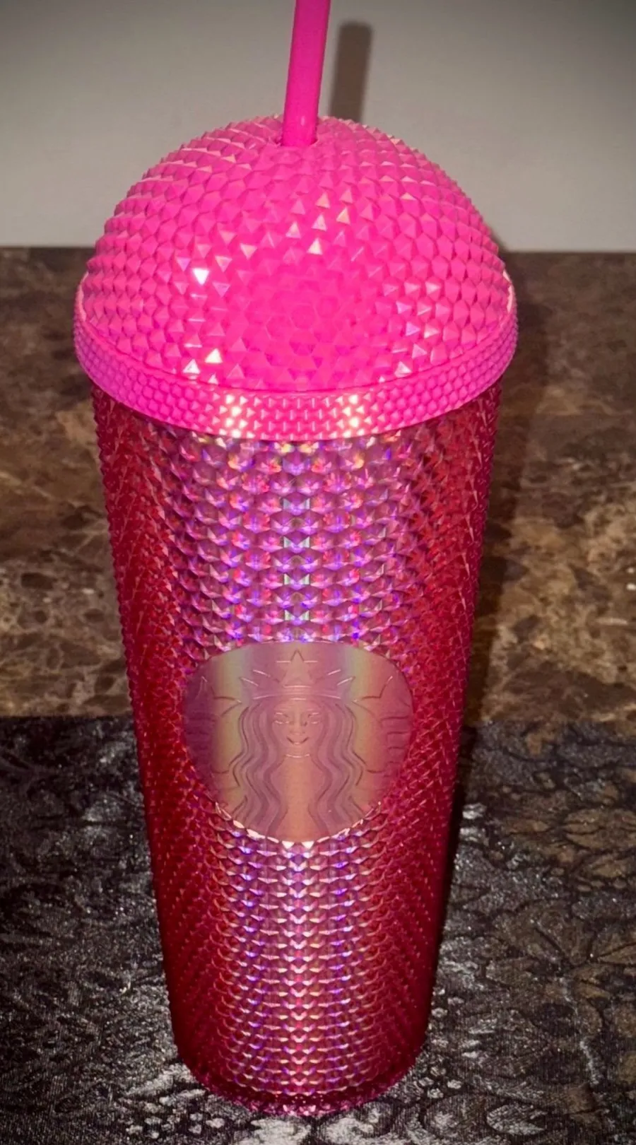 Iridescent-Pink Starbucks Tumbler. New