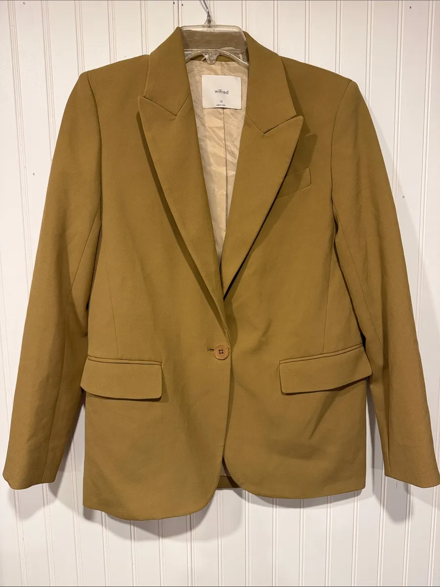 Wilfred Tan Single-Button Tailored Blazer