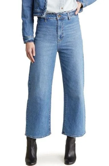 Habitual Braided High Waist Crop Wide Leg Jeans 4/27