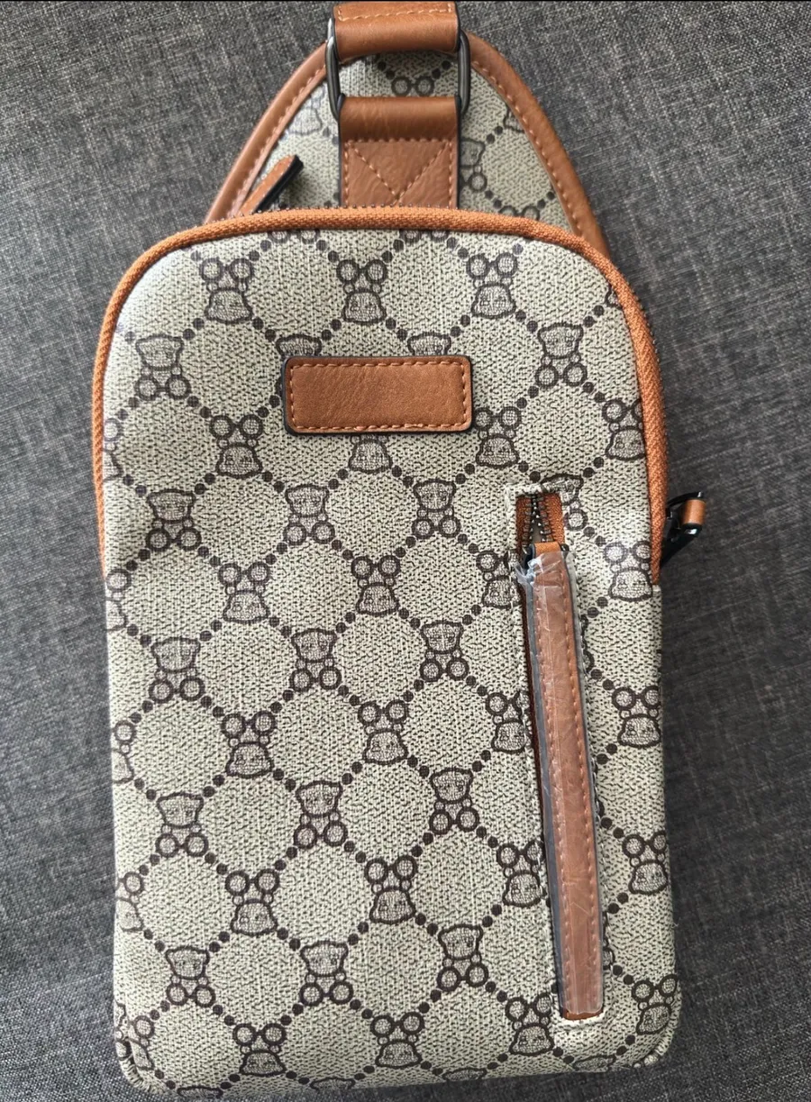 HOBO Crossbody Vegan Leather Bag Brown