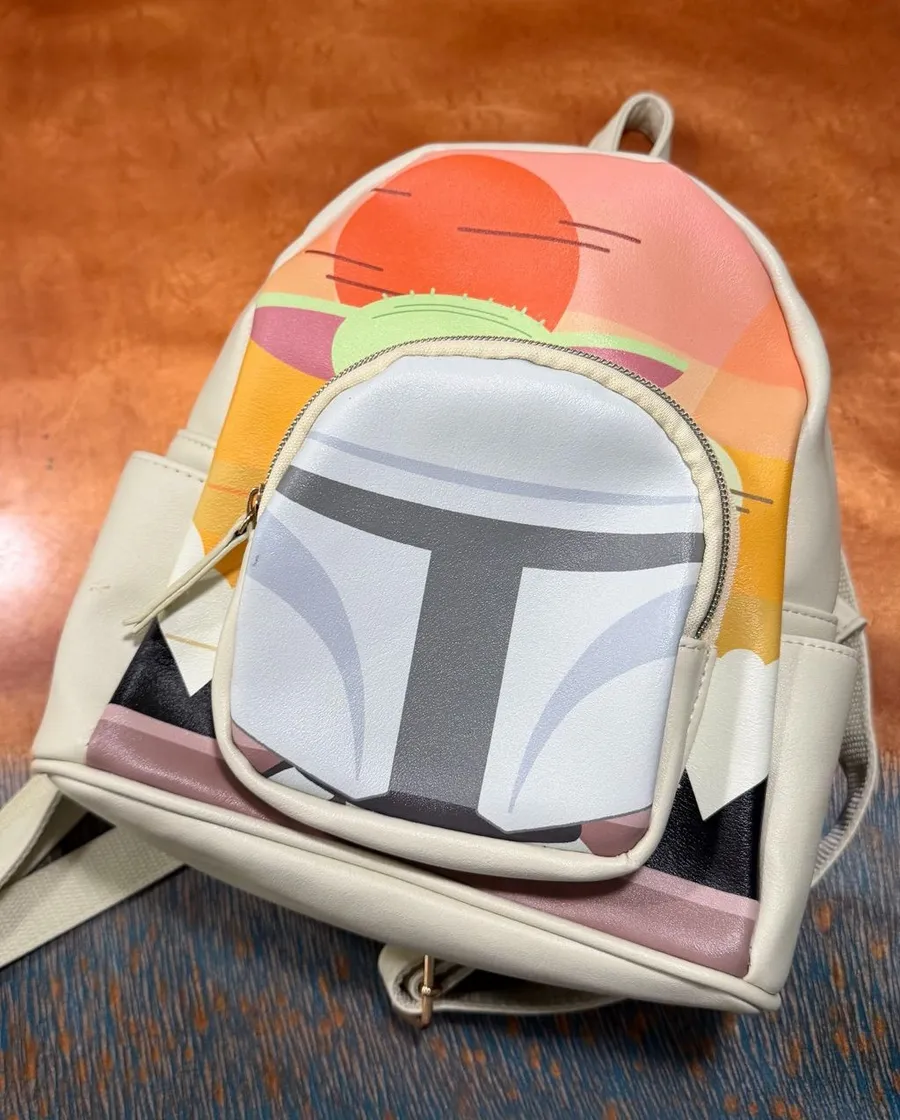 Dani Danielle Nicole mini Star Wars The Mandalorian faux leather vegan backpack