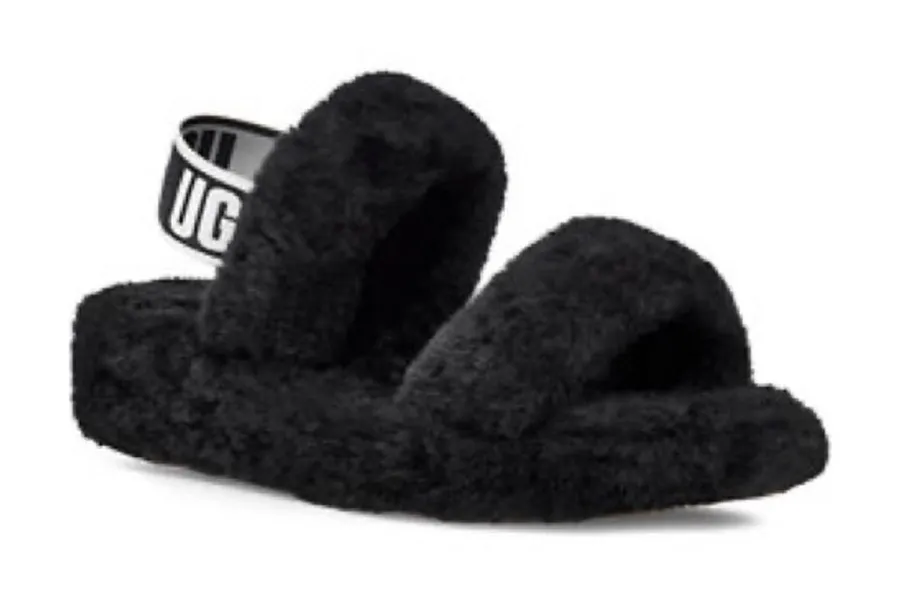 New UGG Black Oh Yeah Slide Slippers
