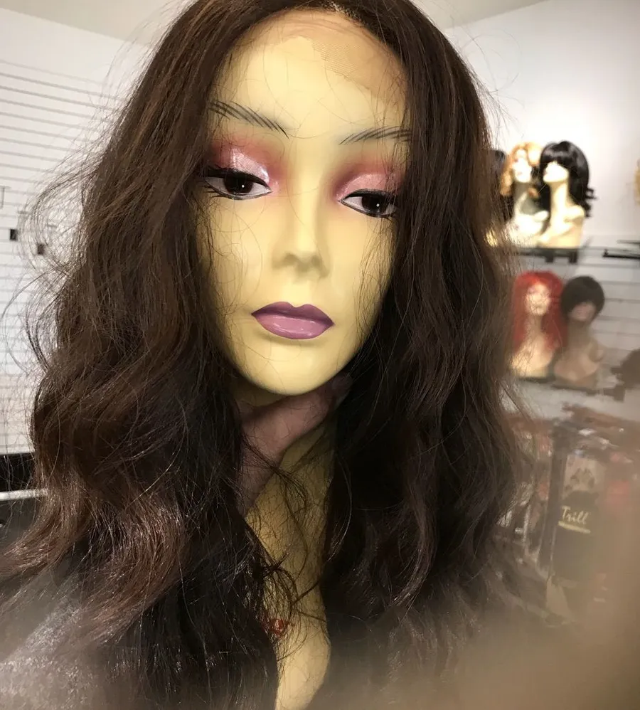 Fulllace Human hair Blende Wig full lace Handtied