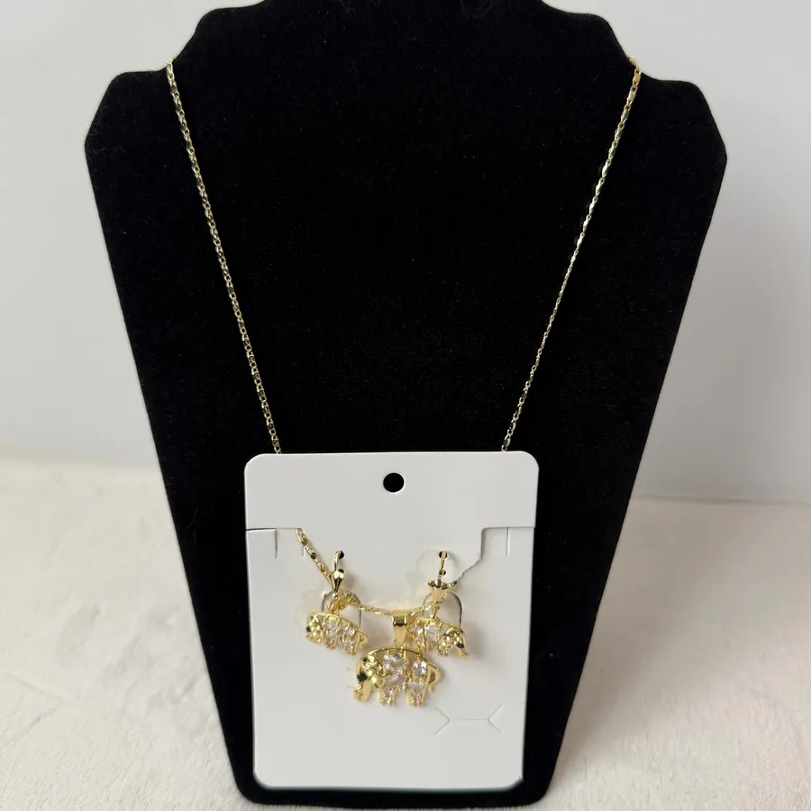 Royal Elephant 18K Necklace Set Gold