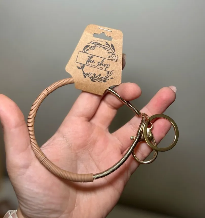 Brown Wristlet Key Ring Bracelet