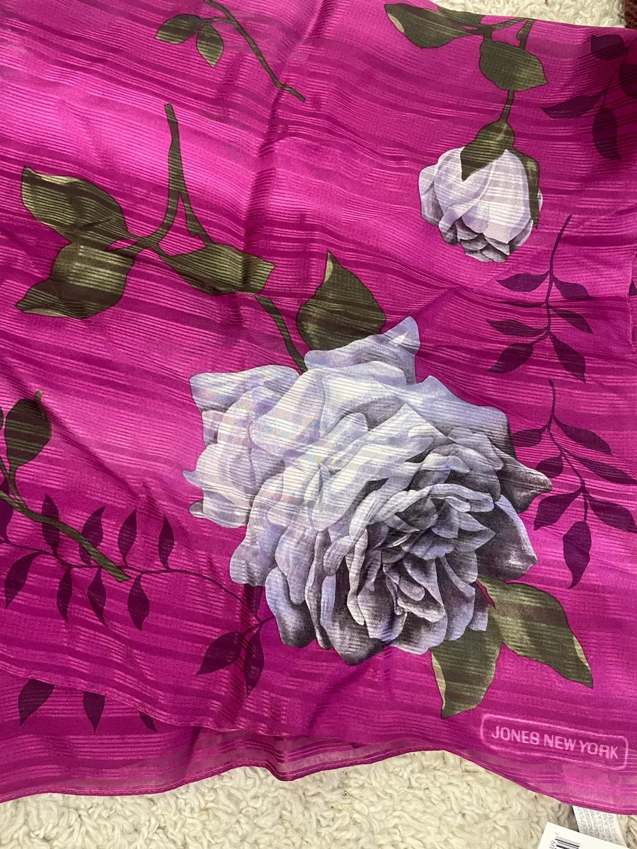 Jones New York Vintage Floral Silk Scarf NWT
