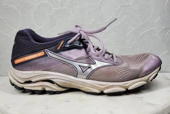 Mizuno Wave Inspire 15 Running Shoes Womens 10 Lavender Mesh Upper Athletic