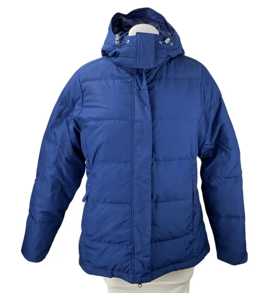 L.L.Bean Ultrawarm Women's Blue Hooded Insulated Down Puffer Coat Jacket Size S