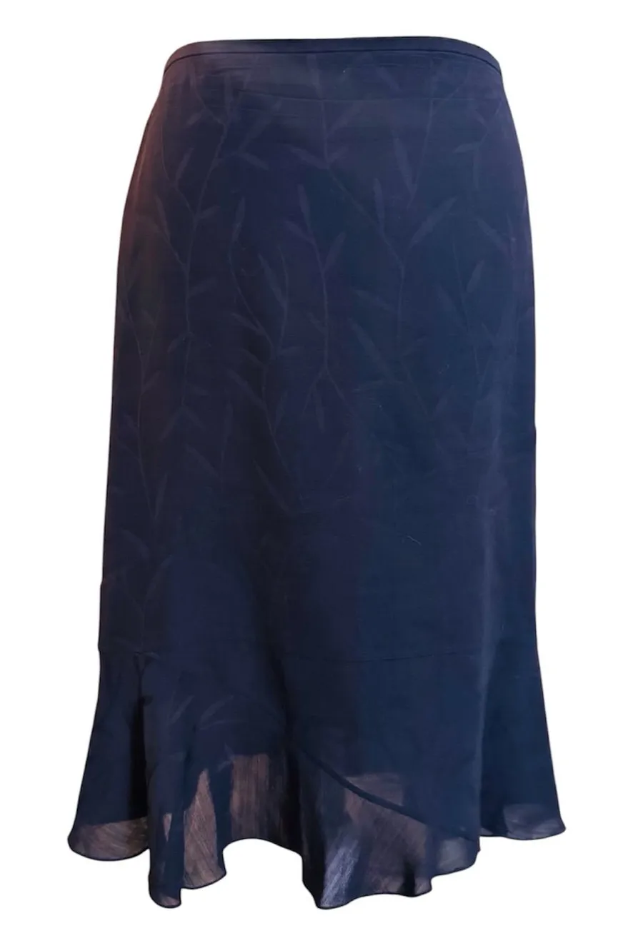 TAHARI black asymmetrical tulip hem skirt, size 8