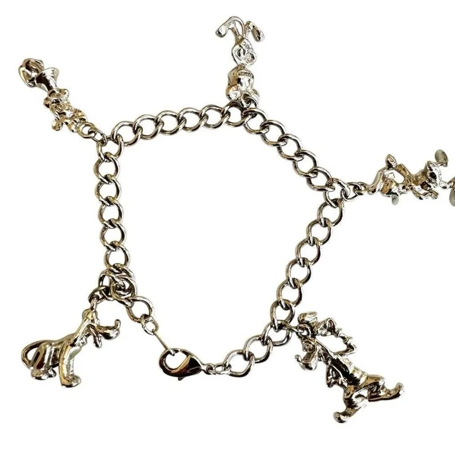 Silver tone Disney charm bracelet