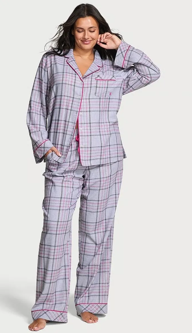 Victoria's Secret Flannel Long Pajama Set