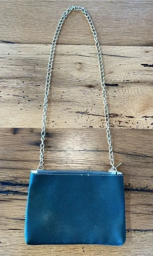Vittoria Napoli Genuine Leather Purse With Chain Made In Italy