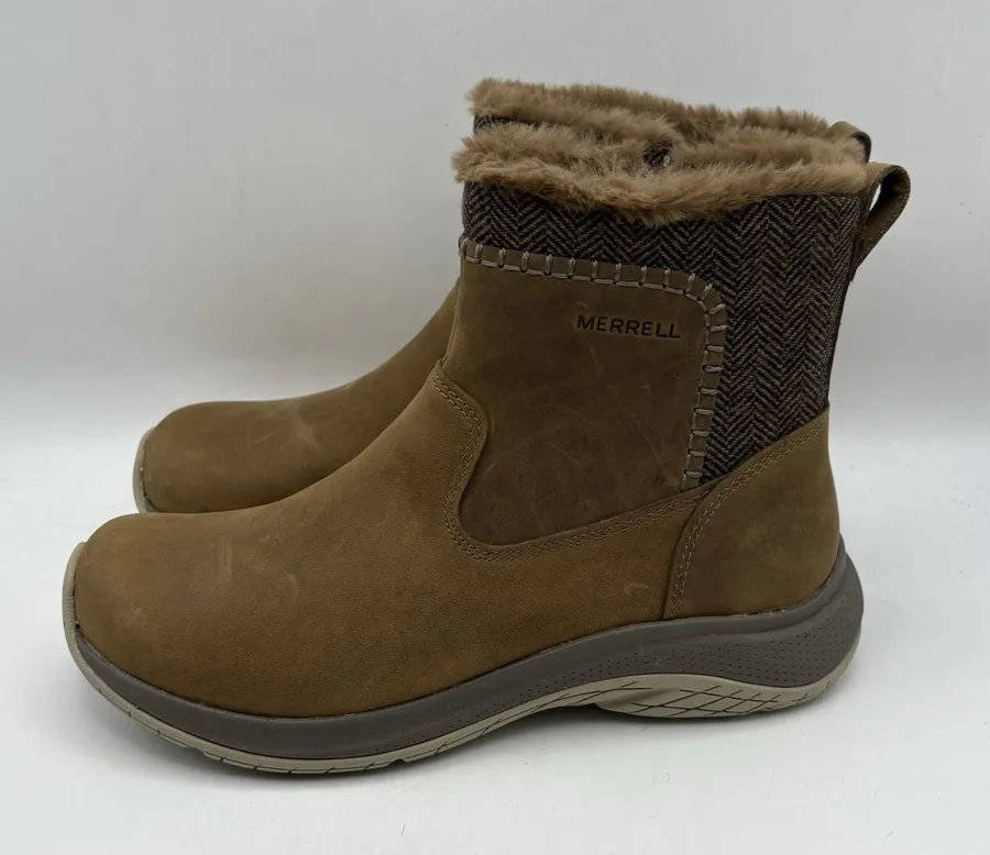 Merrell Encore Ice 5 Mid Zip Cold Weather Boots Size 7 Womens Brown