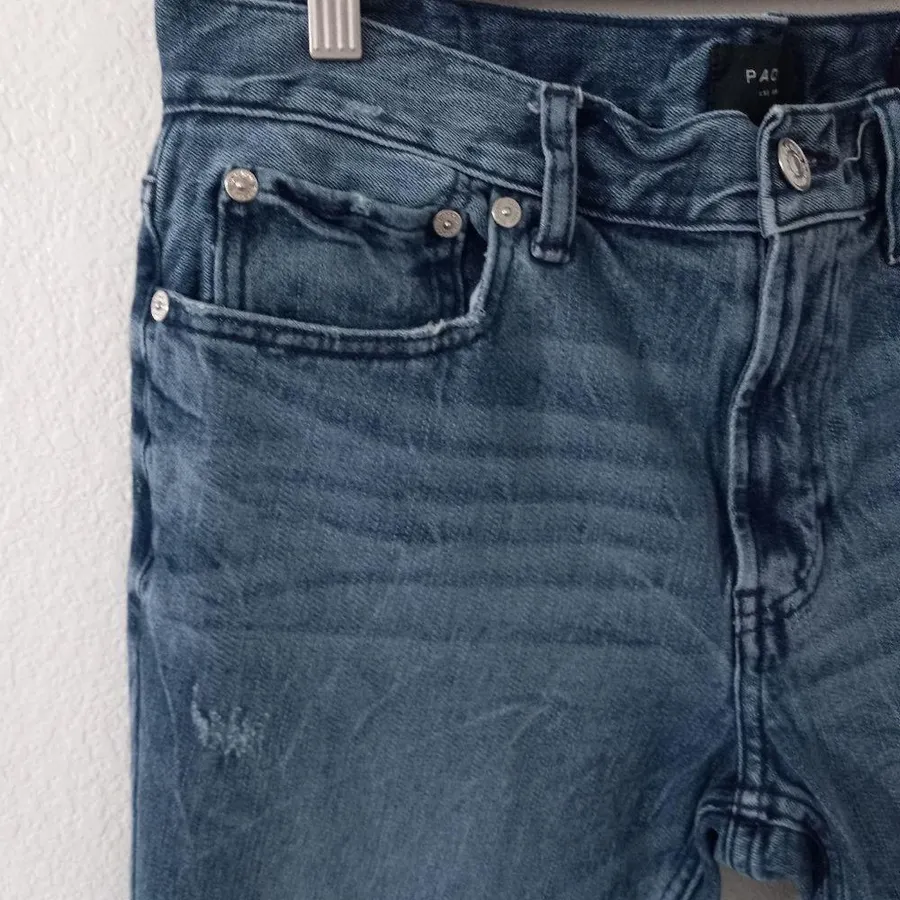PacSun Skinniest 33x31 Distressed Crumpled Medium Wash Jeans