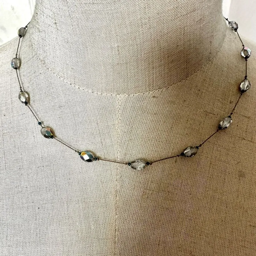 Clear beaded necklace