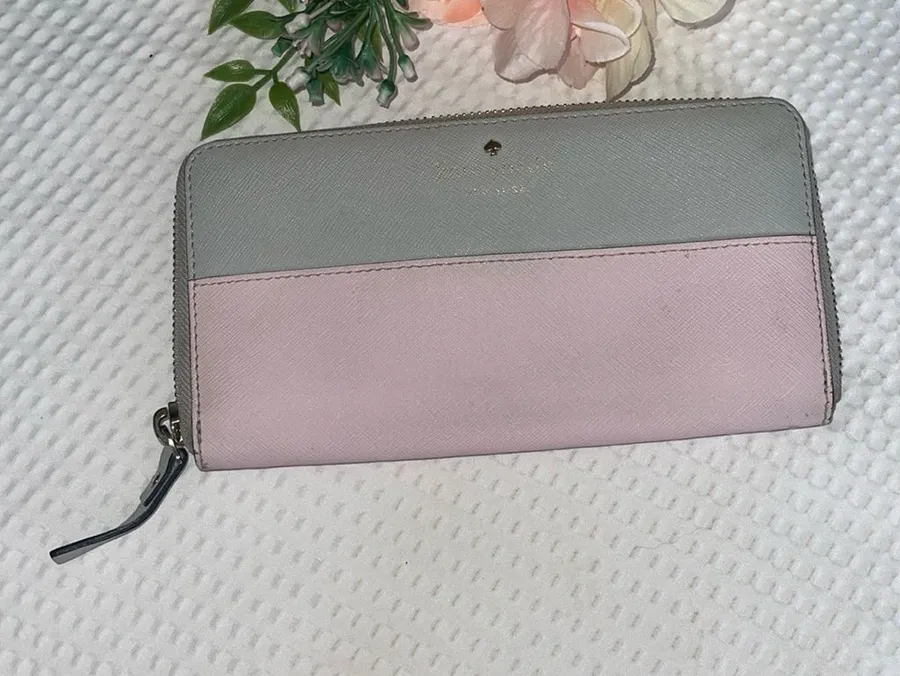 - ♠️ Kate Spade New York Staci Block Large Continental Wallet Nimbus Grey …