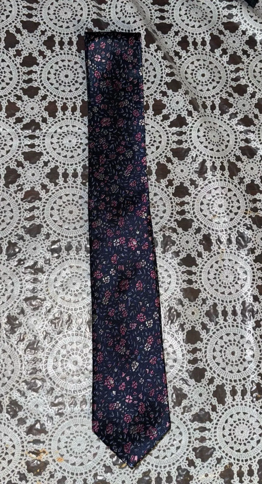 J. Crew Blue and Pink Tie Classic floral print