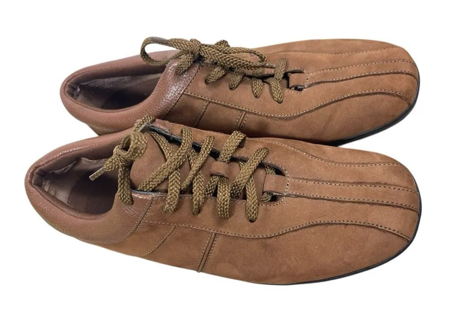 Easy Esprit Women’s Brown Soft Suede Lightweight Tie Casual Loafer Shoes 10M
