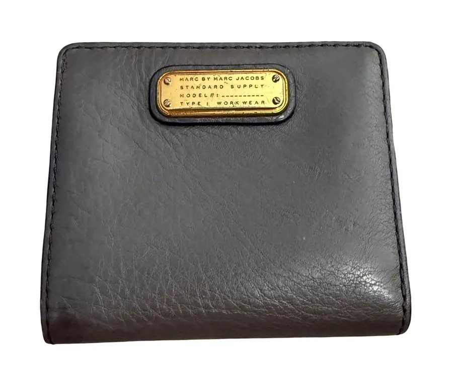 Marc by Marc Jacobs Bifold Wallet Womens OS Grey Good Leather Standard Supply