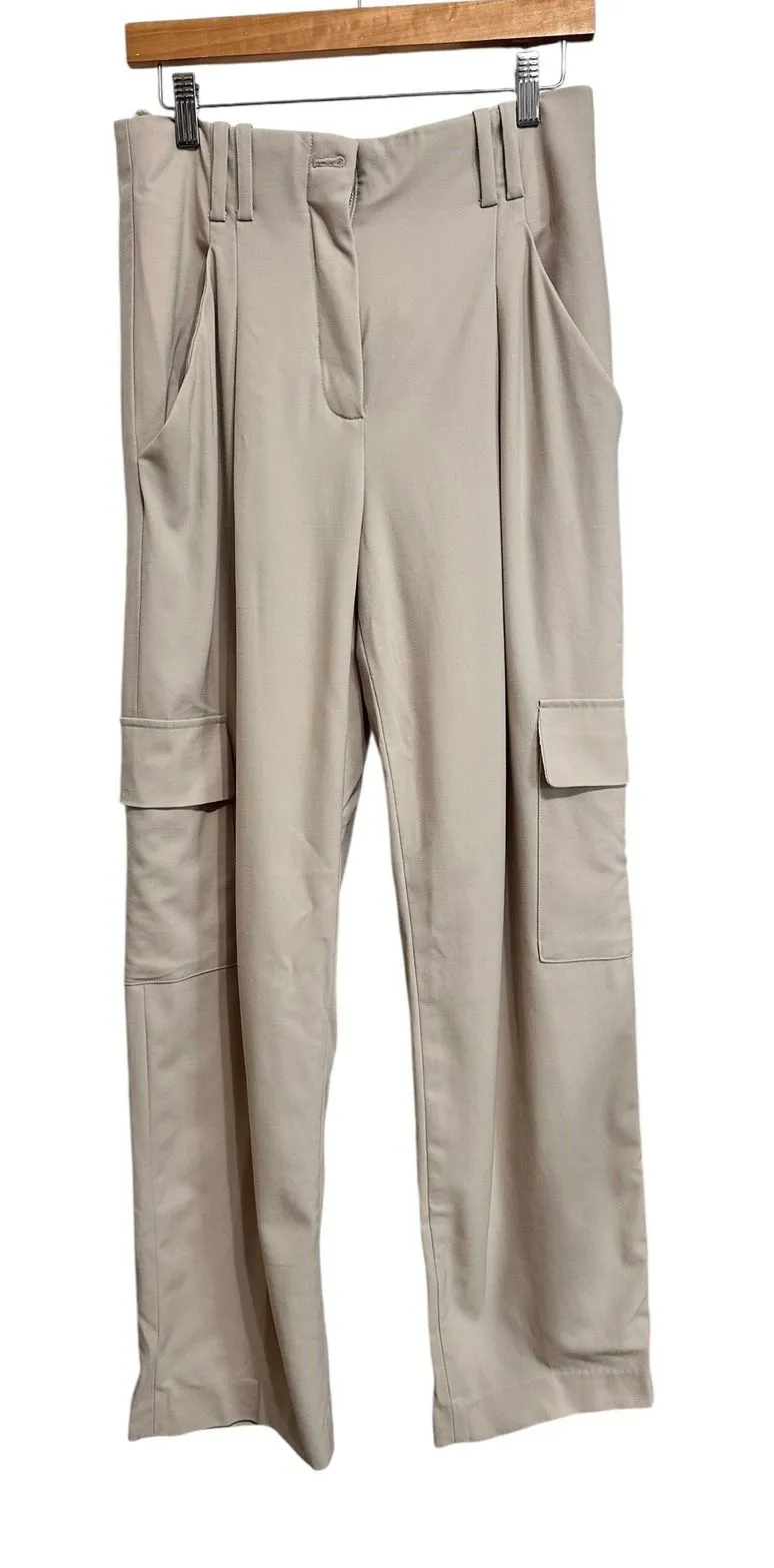 Babaton Aritzia Beige Wool Cargo Trousers Women's pants size 8