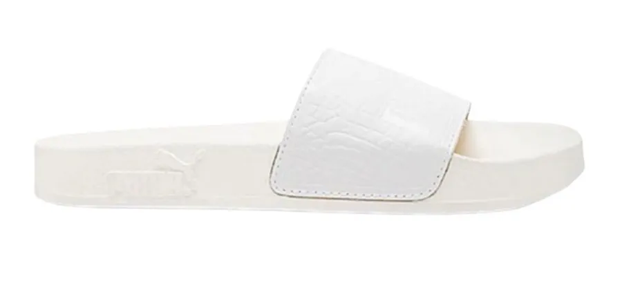 NWT PUMA Select x Vashtie Top Slide White Gold Leather Sandals 11.5