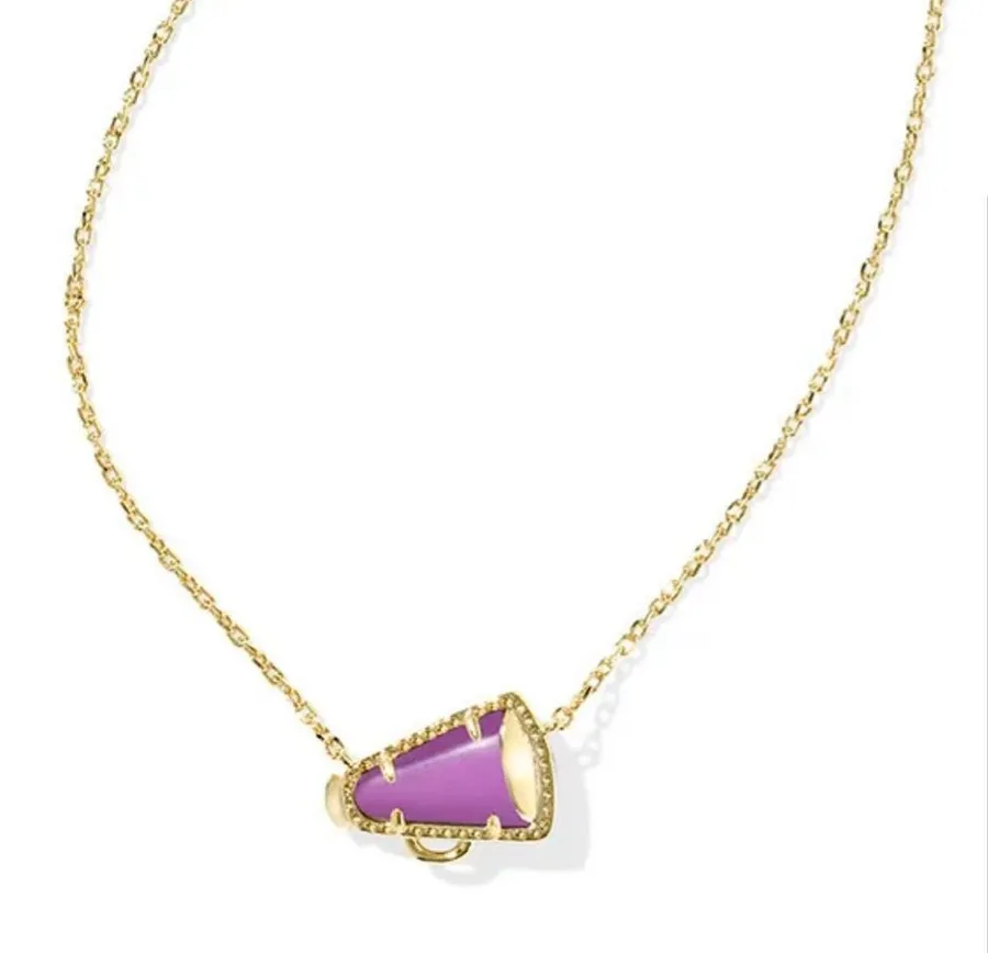 Gold & Purple cheer necklace