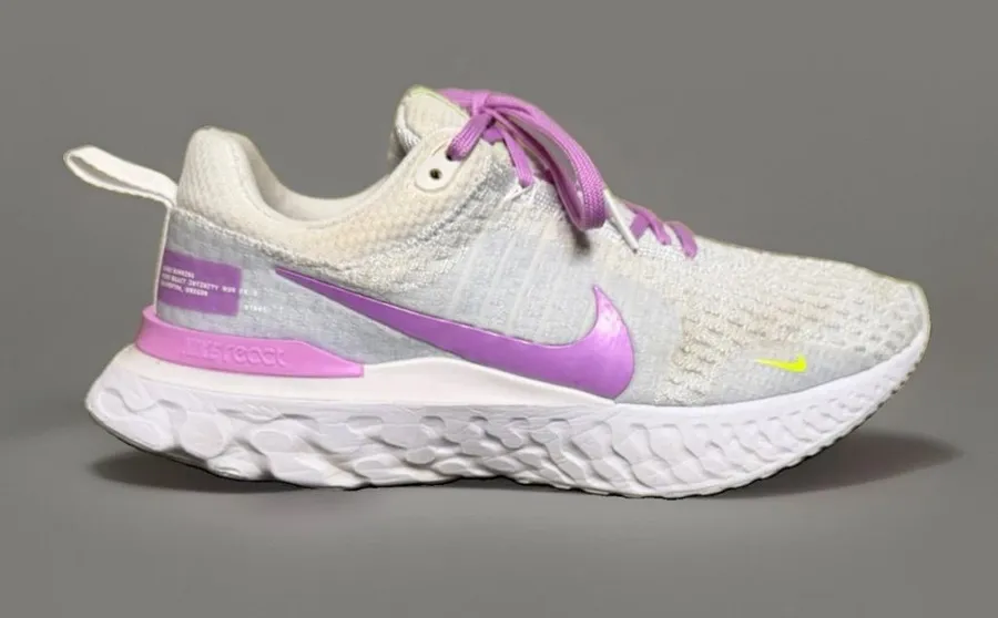 Nike React Infinity 3 Women's White/Fuchsia Running Shoes DZ3016-100 Size 8
