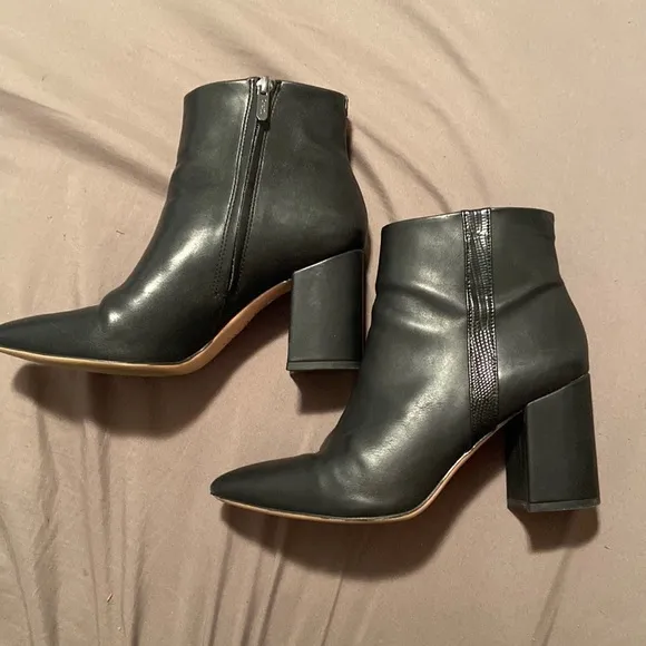 Circus by Sam Edelman Black Vegan Leather Booties