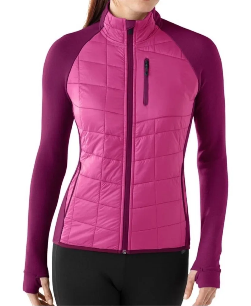 Smartwool PhD Wool Jacket Smartloft Divide Pink Magenta Purple Full Zip Small