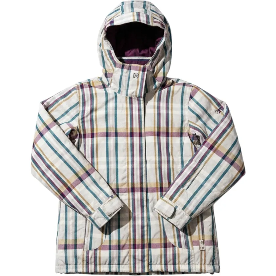 Roxy Womens Plaid Snowboard Jacket Medium Multicolor Waterproof Ski Coat 5K