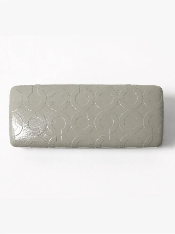 Coach Embossed Logo Large Hard Clamshell Sunglasses Eye Glasses Eyewear Case