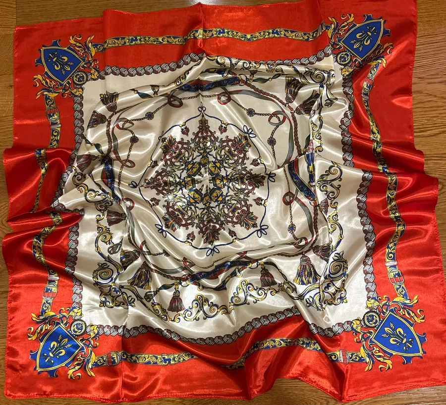 Vintage Baroque/French Equestrian oversized silky Square Scarf 35’/35’ Multiple