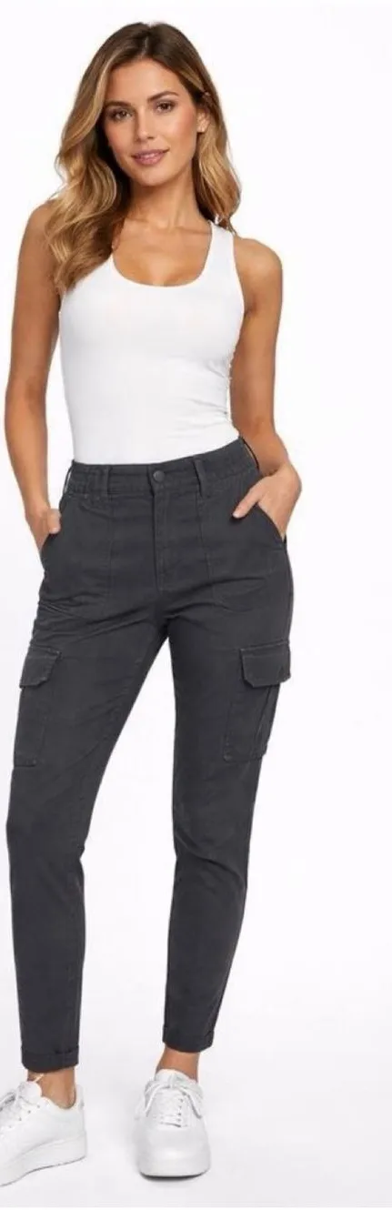 Spanx Pull On Gray Cargo Pull-On Skinny Pants Size Small 4/6