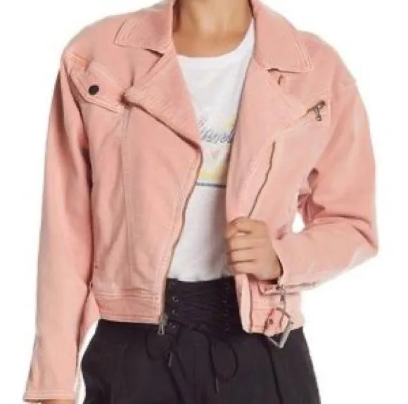 PAIGE Dusty Pink Denim Jacket