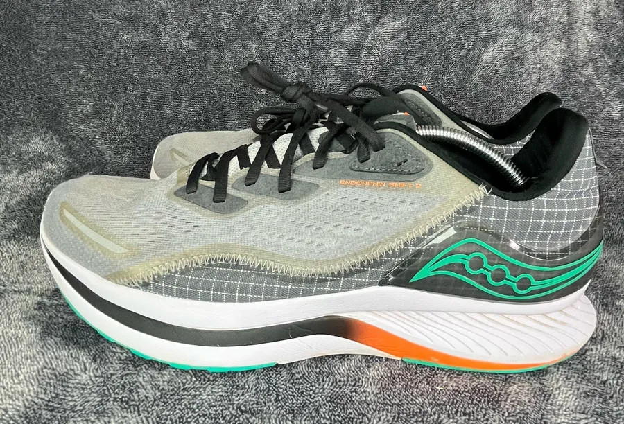 Saucony Endorphin Shift 2 Mens Sz 13 Running Shoes Alloy Gray Sneakers