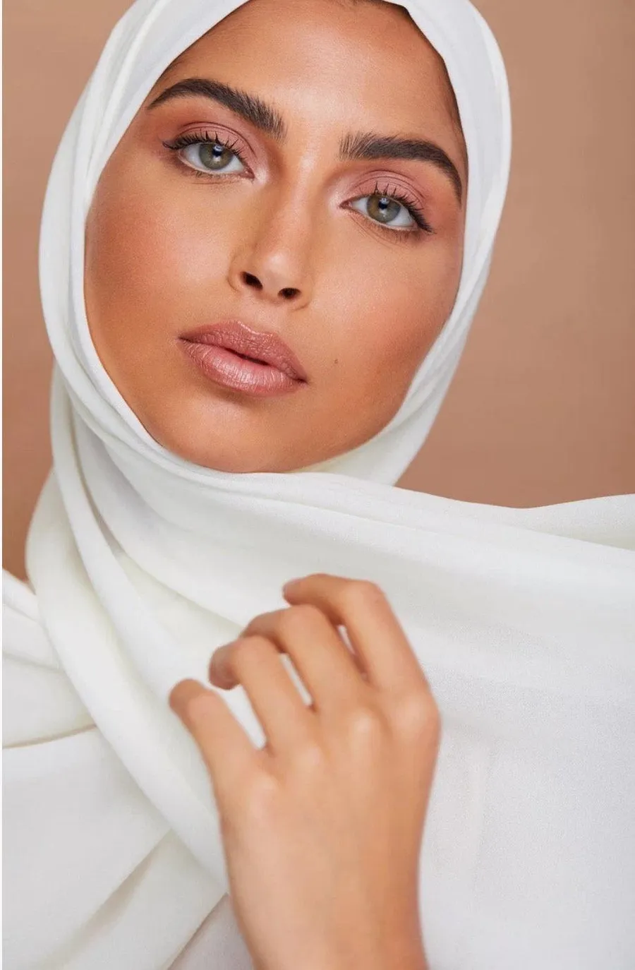 VOILE CHIC Premium Chiffon Ivory White Hijab Scarf For Women