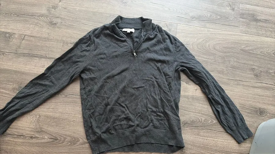 Hawker Rye Dark Gray Cotton Cashmere Sweater Size M